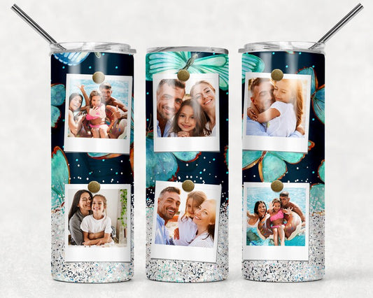 Butterfly photo tumbler