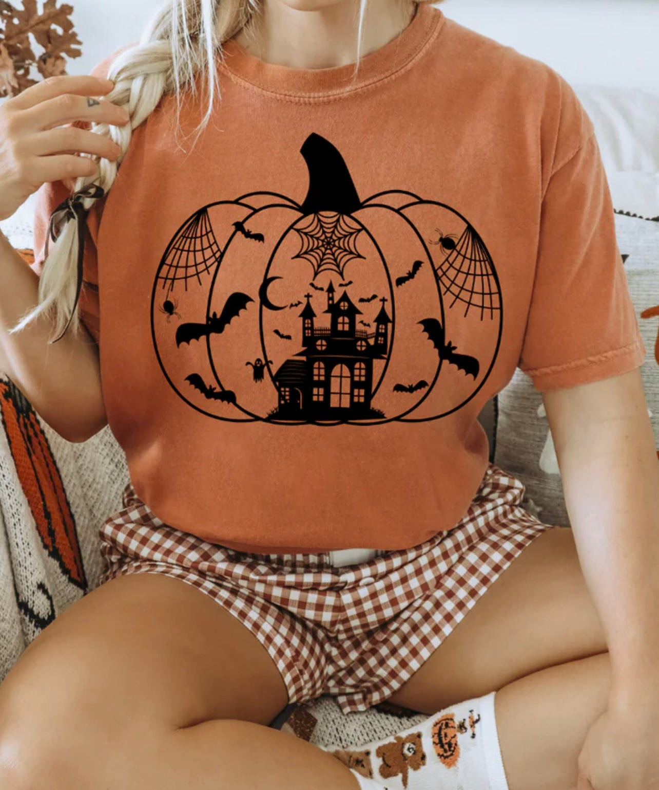 Haunted house pumpkin