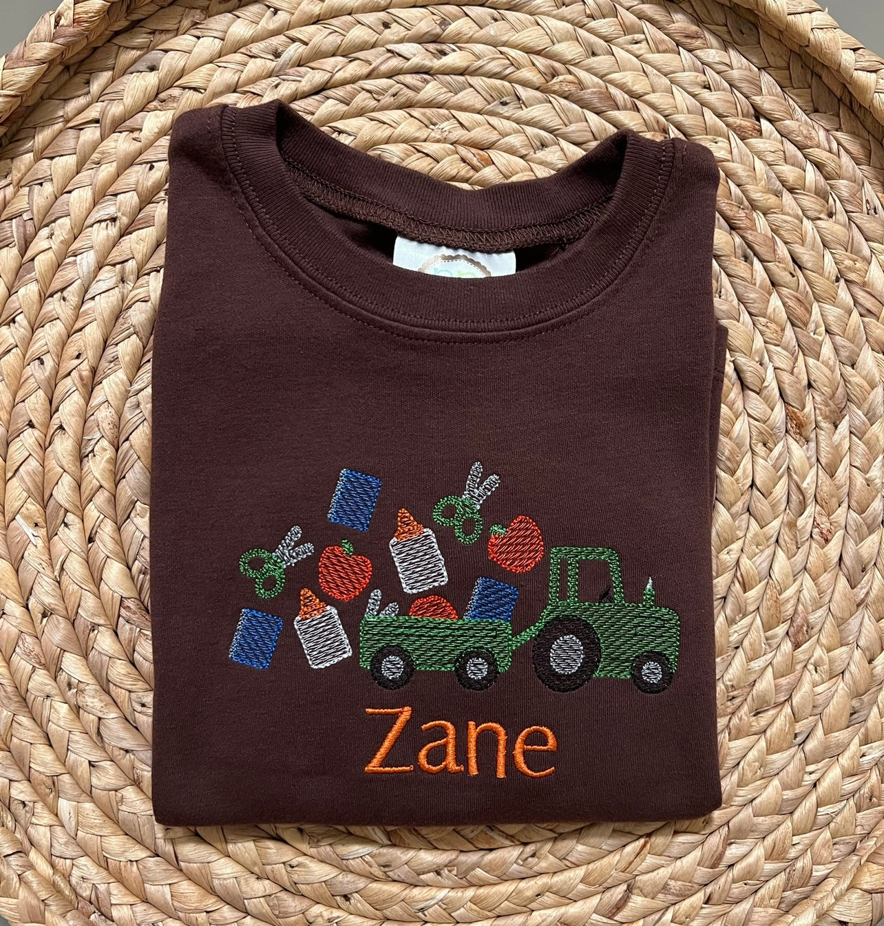 Emb - tractor school supplies