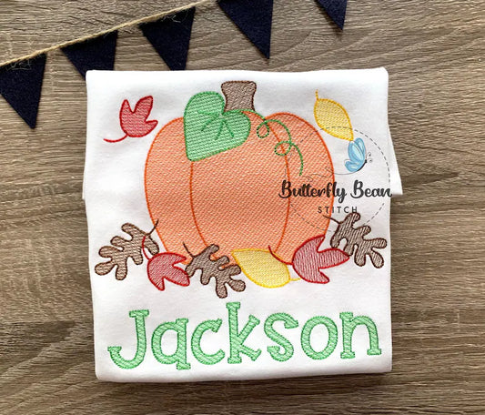 Emb - fall pumpkin