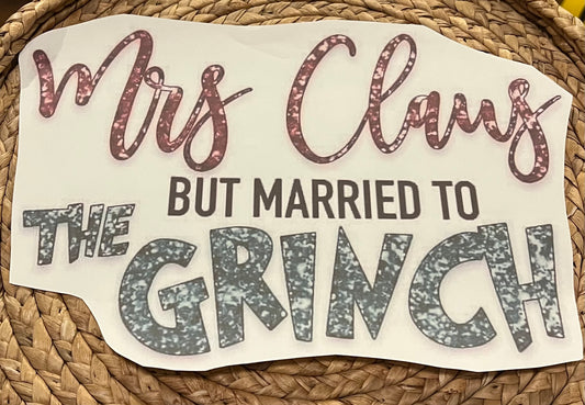 Adult glitter Mrs. Claus