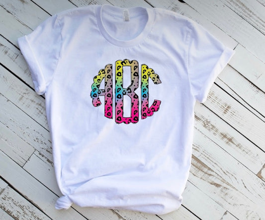 Sub - leopard neon monogram
