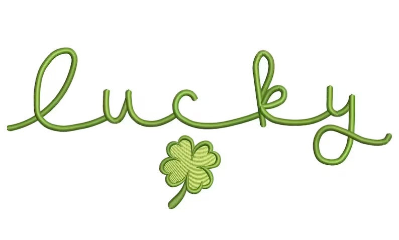 Emb - lucky shamrock