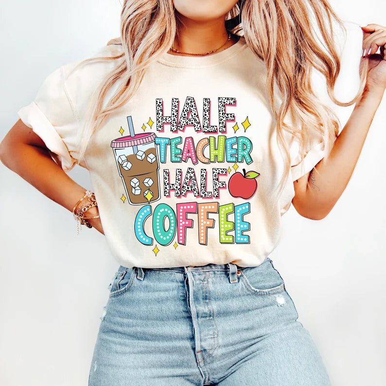 Half coffee half teacher