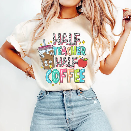 Half coffee half teacher