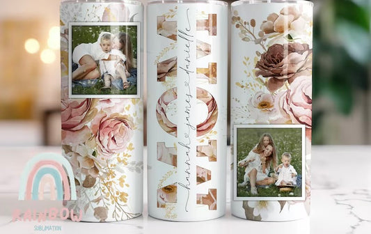 Floral mom tumbler