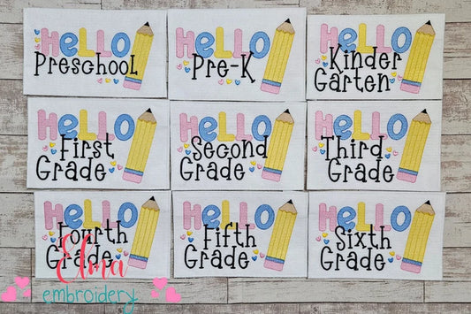 Emb - hello pencil grade