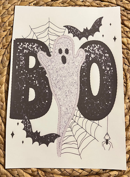 Youth glitter ghost boo