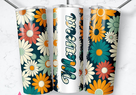 Floral mama tumbler