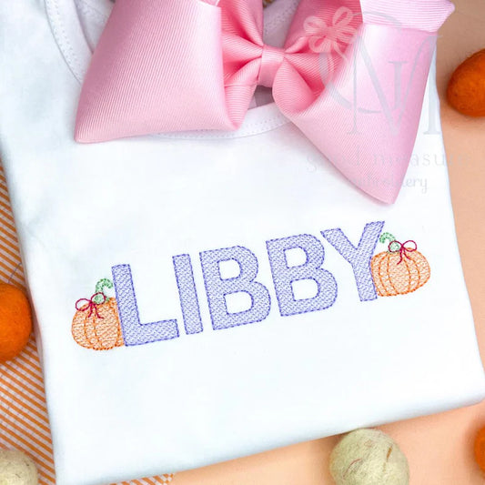 Emb - coquette pumpkin name