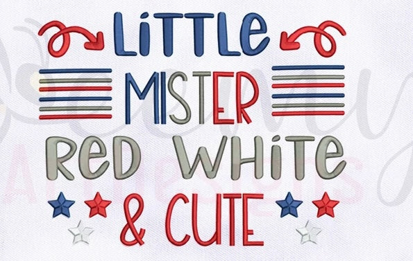 Emb - little mister red, white & cute