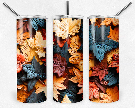 Fall leaves tumbler