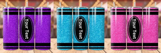 Crayon name tumbler