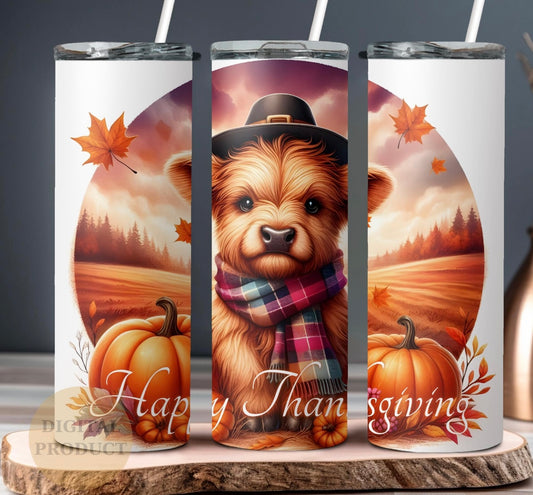 Cow thanksgiving tumbler