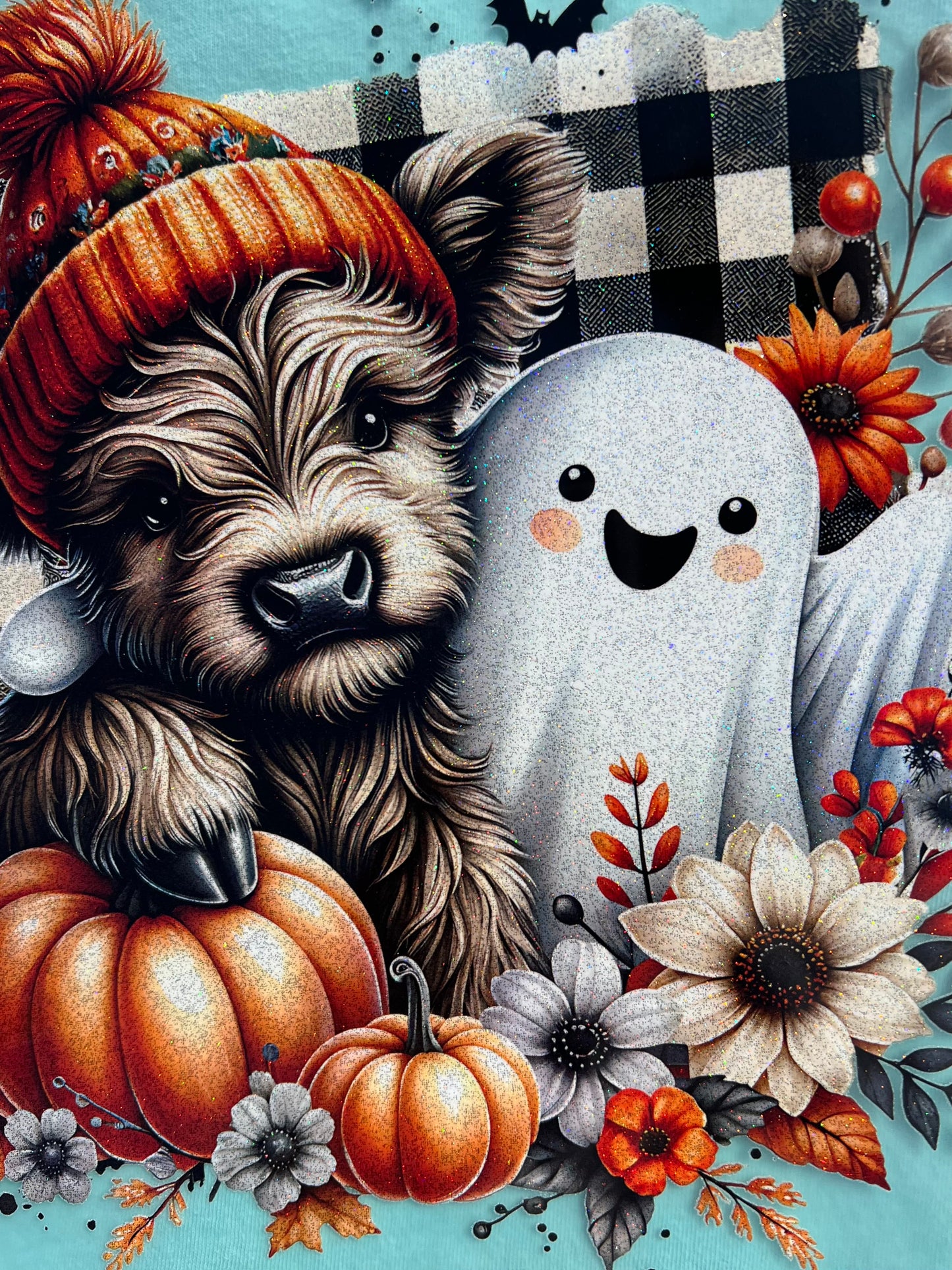 Glitter fall cow & ghost