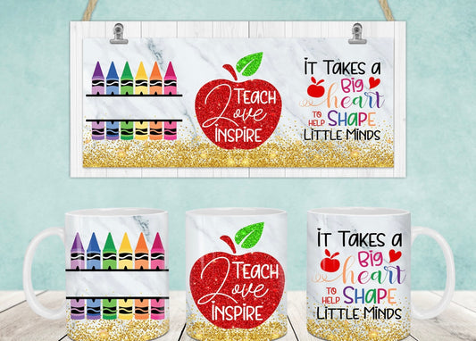 15 oz teach love inspire mug