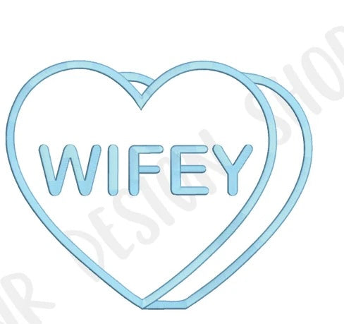 Emb - pocket wifey heart