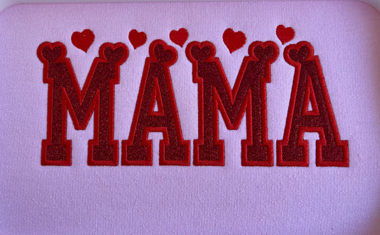 Emb - mama mini or wifey glitter heart