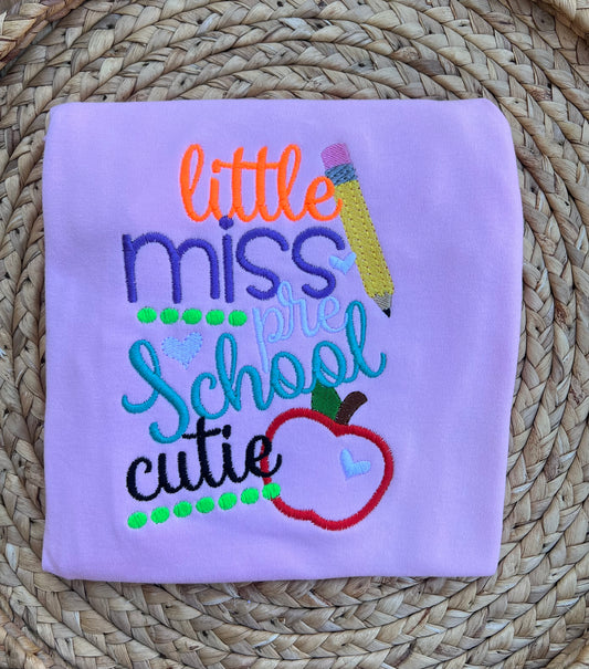 Emb - little miss preschool cutie