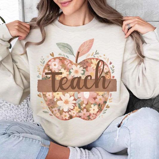 Teach floral apple