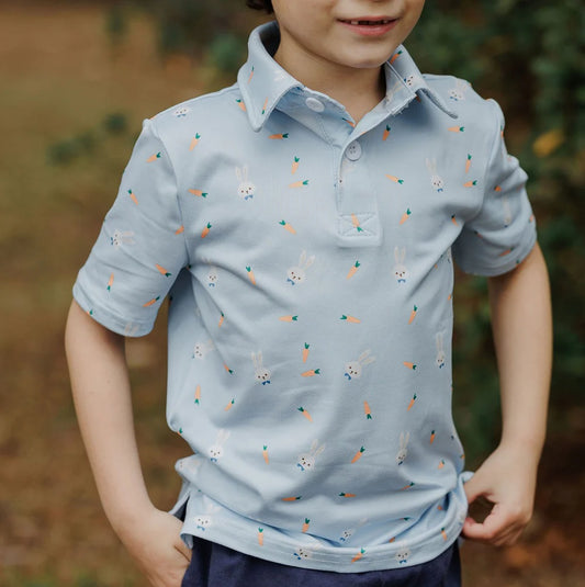 Easter blue carrots polo