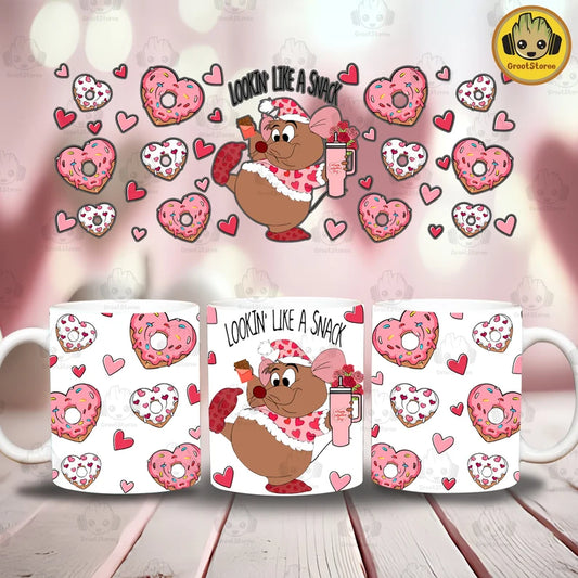 15 oz lookin like a snack valentines mug