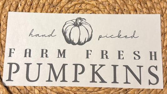Farm fresh pumpkins
