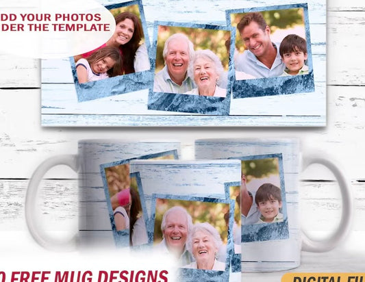 15 oz photo blue mug