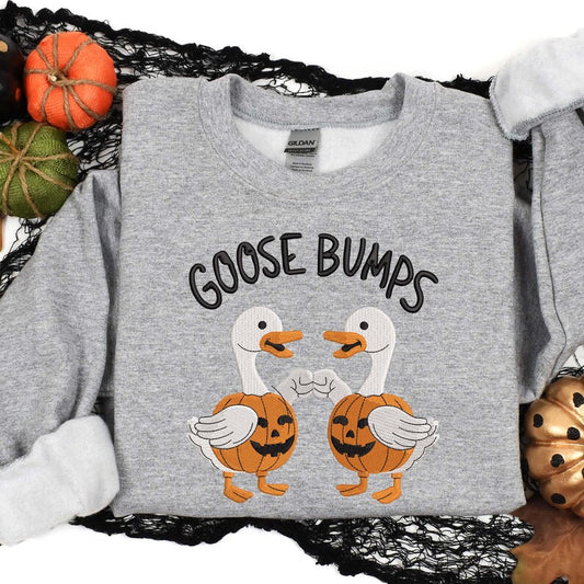 Emb - goose pumpkin goosebumps