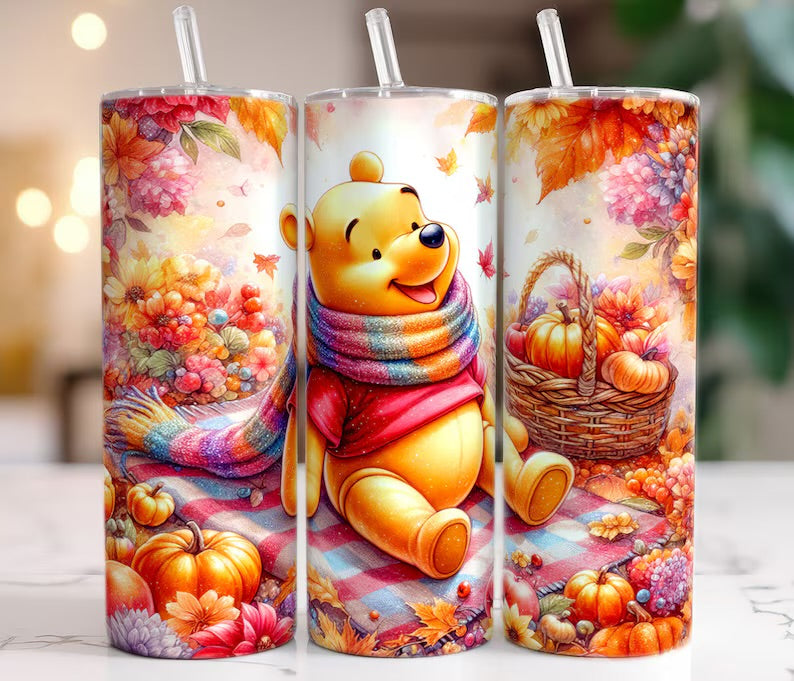 Fall Pooh tumbler