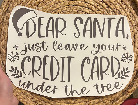 Adult just leave your credit card