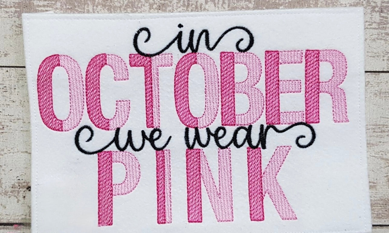 Emb - in October we wear pink