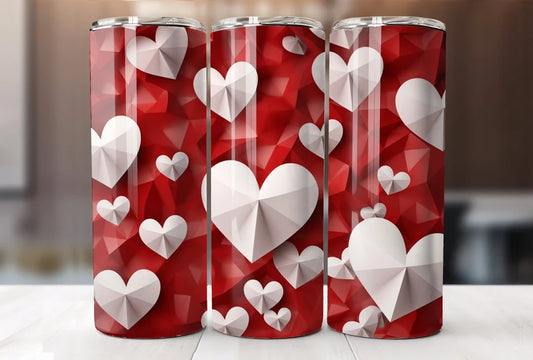 3D heart tumbler