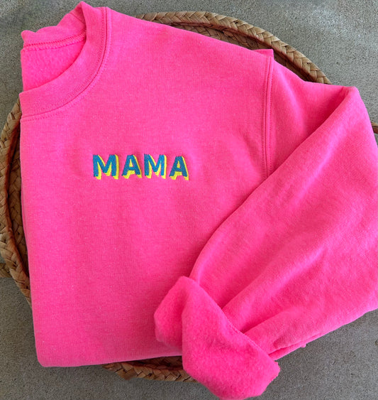 Emb - neon layered mama