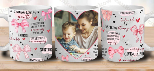15 oz coquette mom photo mug