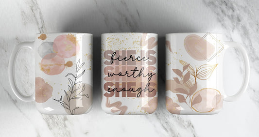 15 oz she is  mug