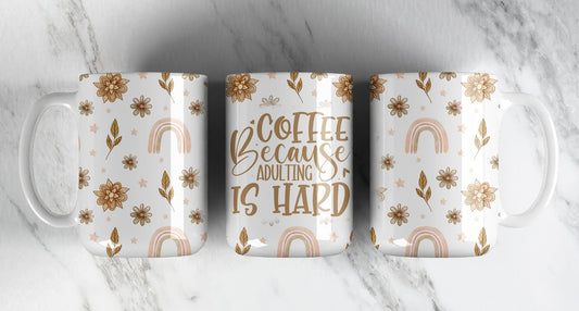 15 oz life is hard mug