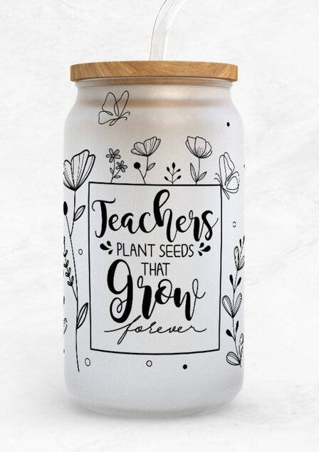 Frosted glass can plants seeds to grow forever