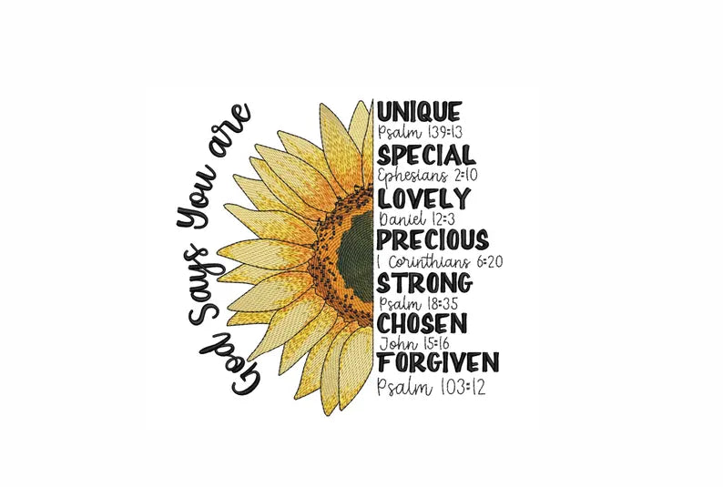 Emb - God says you are