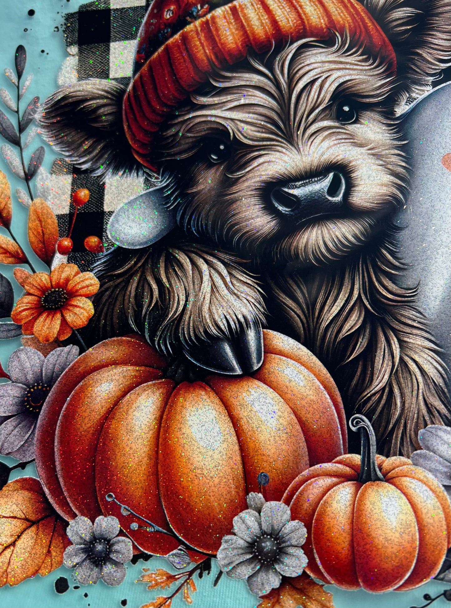 Glitter fall cow & ghost