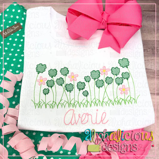 Emb - shamrock field