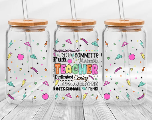 Frosted glass can teacher