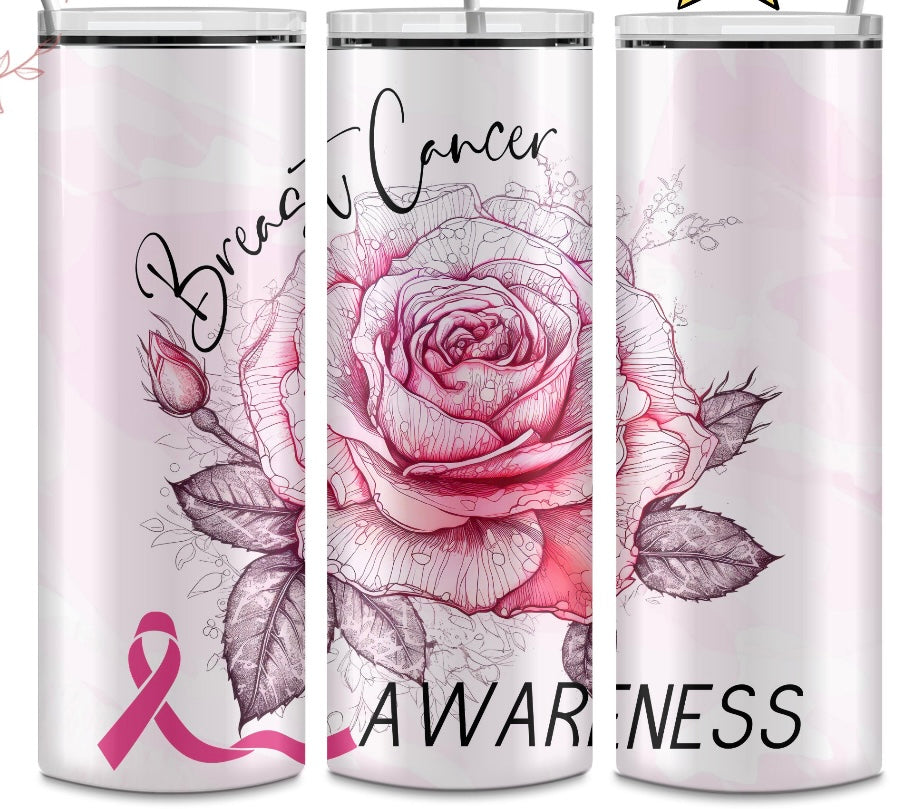 Breast cancer awareness tumbler