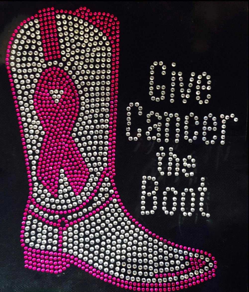 Rhinestone give cancer the boot