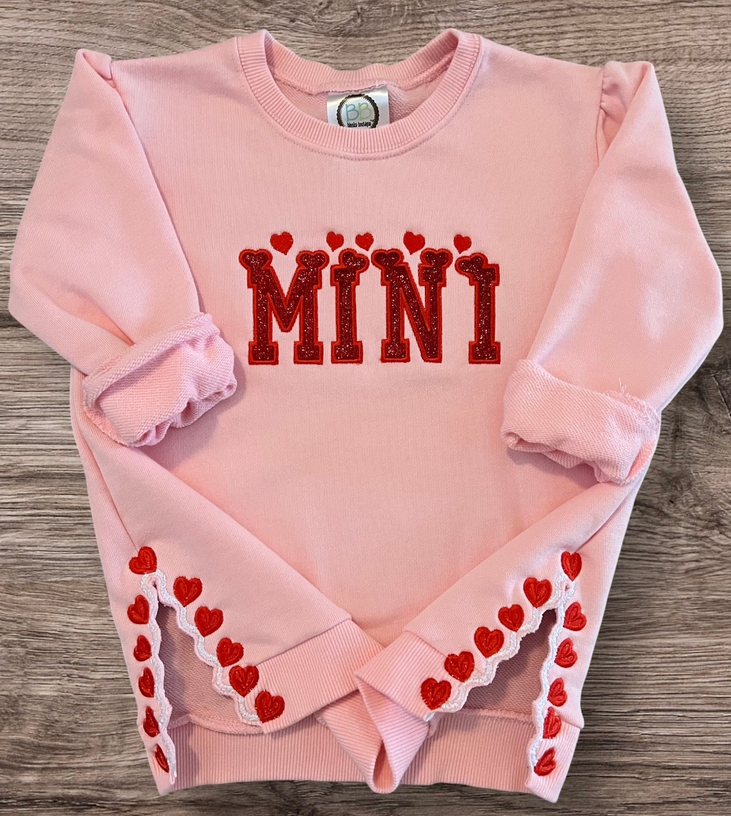 Kids side split hearts