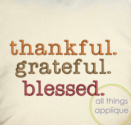 Emb - thankful grateful blessed