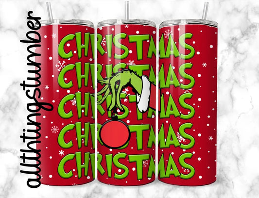 Christmas hand tumbler