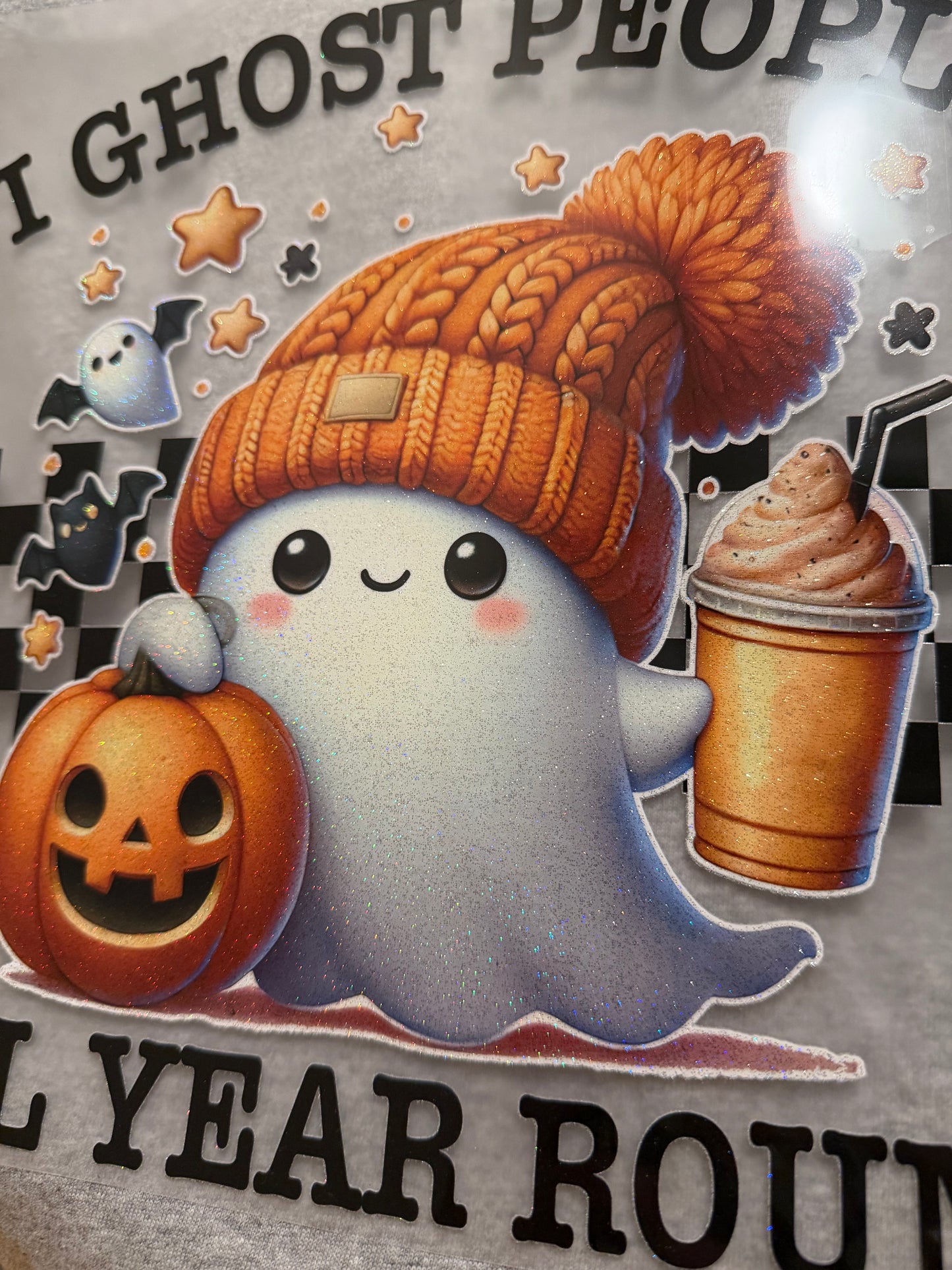 Glitter ghost people all year round