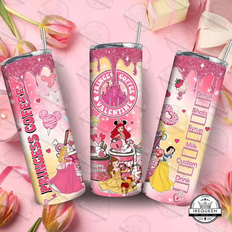 Princess valentines coffee tumbler