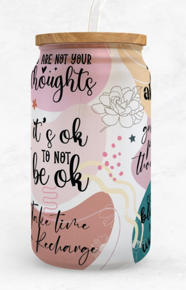 Frosted glass can affirmations